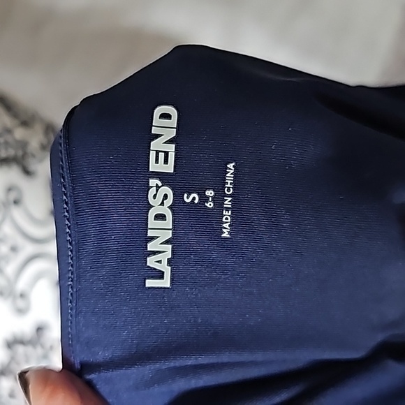 Lands end sz small navy blue tassel tie cover up shift dress sz 6-8 - Picture 7 of 8